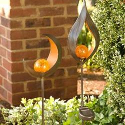 Lighted Metal Solar Garden Stake