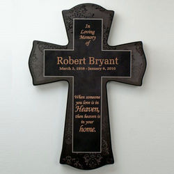 When Someone You Love is in Heaven Engraved Memorial Wall Cross