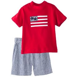 US Flag Short Sleeve T-Shirt and Shorts
