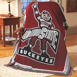 Ohio State Buckeyes College Tapestry Throw