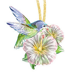 Enchanted Wings Glass Hummingbird Pendant