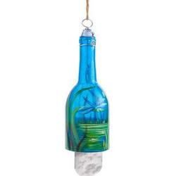 Hand Painted Dragonfly Bottle Wind Chime