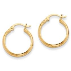 Small Polished 14-Karat Gold Hoop Earrings