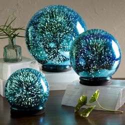 3D Lighted Mercury Glass Balls