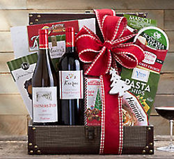 California Red and White Holiday Gift Basket