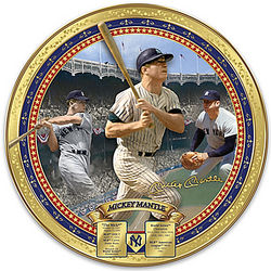 New York Yankees Mickey Mantle Commemorative Porcelain Plate