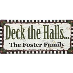 Deck the Halls Personalized Canvas Wall Art