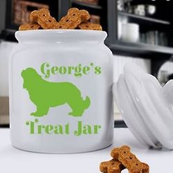 Personalized Silhouette Dog Treat Jar