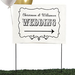 Personalized Vintage Wedding Yard Sign