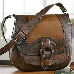Bolivian Tooled Leather Bag