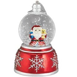 Mini Santa Snow Globe Ornament