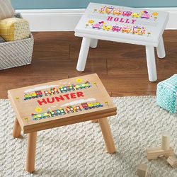 Personalized Party Train Step Stool