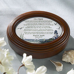 Personalized In Memory Amazing Grace Oval Music Box - FindGift.com