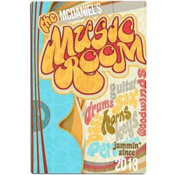 Groovy Family Music Room Personalized Sign