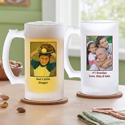 Personalized Photo Message Frosted Beer Mug