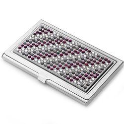 Shimmering Crystals Business Card Case