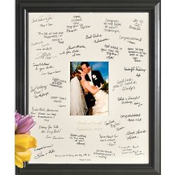 Personalized Laser Engraved Wedding Wishes Signature Frame