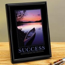 Success Canoe Framed Desktop Print