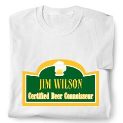 Personalized Beer Connoisseur Shirt