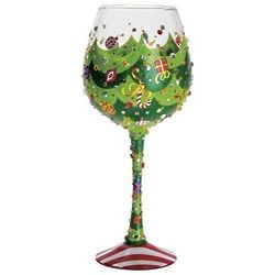 Tipsy Christmas Super Bling Wine Glass