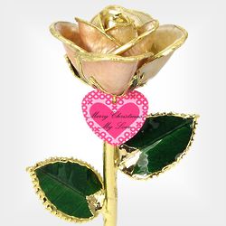 Personalized Hugs and Kisses 11" Preserved Christmas Rose