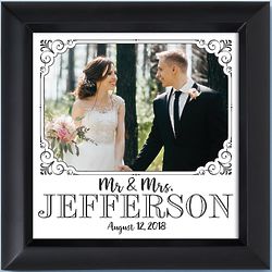 Personalized Our Special Day Photo 10" Square Framed Print