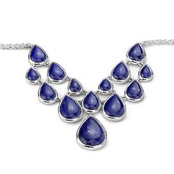 Lapis Statement Necklace in Sterling Silver