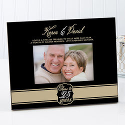 Personalized Cheers To Then and Now Anniversary Picture Frame