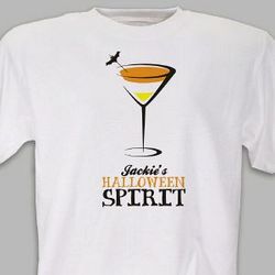Personalized Martini Halloween Spirit T-Shirt