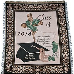 Class of 2014 Personalized Religious Graduation Throw