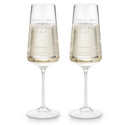 Infinito Crystal Toasting Champagne Flute Set
