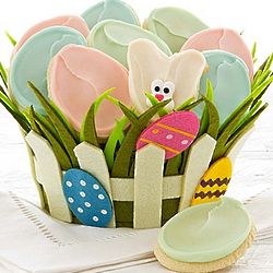 Easter Picket Fence Cookie Gift Basket