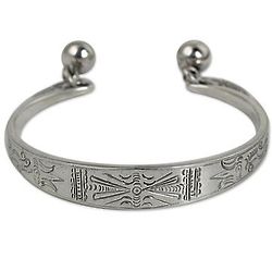 Hill Tribe Balance Sterling Silver Cuff Bracelet
