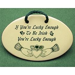 Lucky Irish Ceramic Plaque