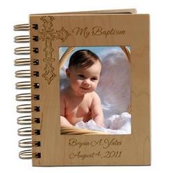 Holy Cross Wooden Baptism Personalized Photo Album