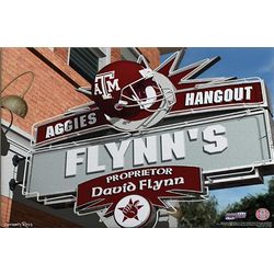 Texas A&M Aggies Personalized Pub Sign Canvas
