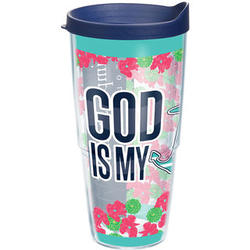 God is My Anchor Wrap with Lid 24-Ounce Tumbler