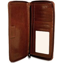 Sienna Collection Zippered Checkbook and Travel Wallet