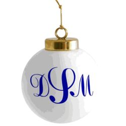 Personalized Monogrammed Christmas Tree Ornament