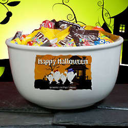 Halloween Ghost Family Personalized Ceramic Bowl