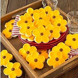 Three Dozen Sunflower Cutout Cookies