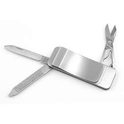 Engraved Multi-function Money Clip & Knife