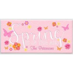 Personalized Think Pink For Spring Canvas Print