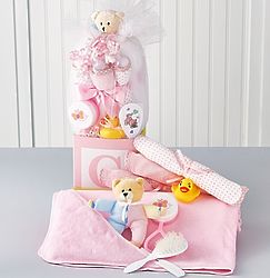 B-Is-For-Baby Girl Block Shaped Gift Box