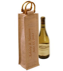 Personalized Jute Wine Bag