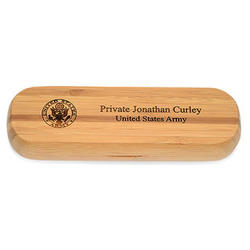 Personalized Army Bamboo Pen and Box