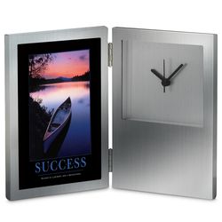 Personalized Success Canoe Desk Clock
