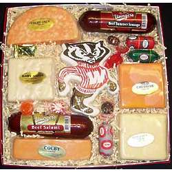 Bucky Badger Cheese and Sausage Gift Box