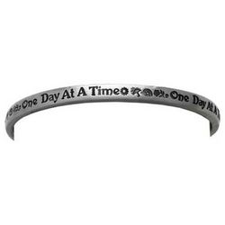 One Day At a Time Pewter Bracelet