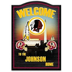 Washington Redskins Personalized Welcome Sign